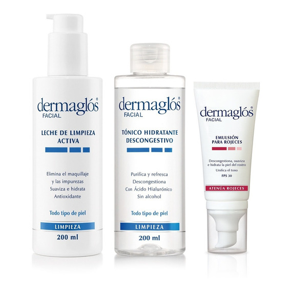 Dermaglós Combo Rutina Facial Para Piel Enrojecida 