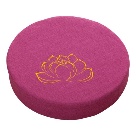 Cojín De Meditación Con Funda Extraíble Rosa Roja 10cm