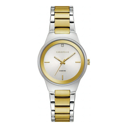 Reloj Mujer Bulova 45p108 Cuarzo Pulso Bicolor En Acero