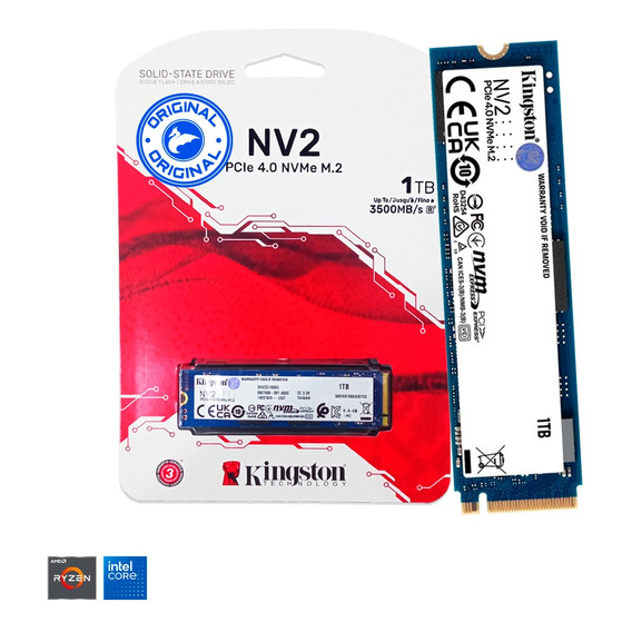 Ssd Kingston   1tb   Nv2 Pcie 4.0 Nvme M.2 ( Original ) 