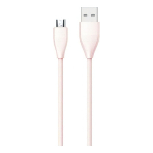 Cable De Datos Usb Soft Cable Usb- Micro Usb 1 Metro Soul Color Rosa