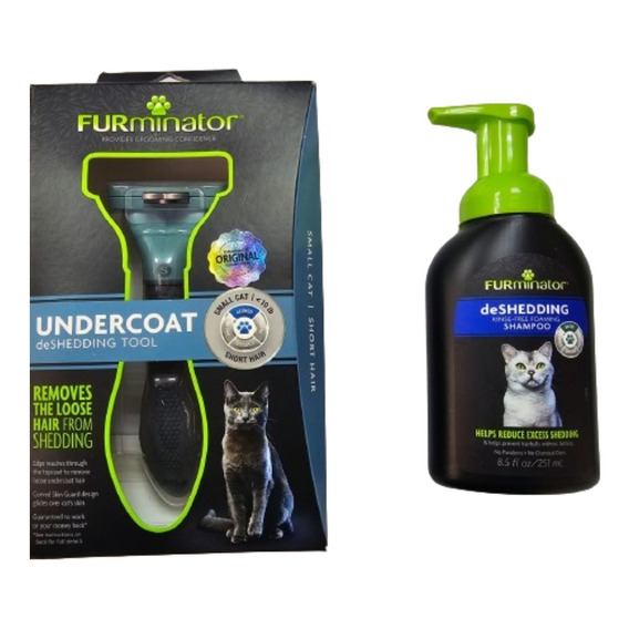 Furminator Gato Pequeño Pelo Corto + Shampoo Furminator 