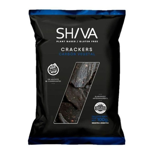 Galletitas Crackers Shiva Carbón Vegetal 100 Gramos