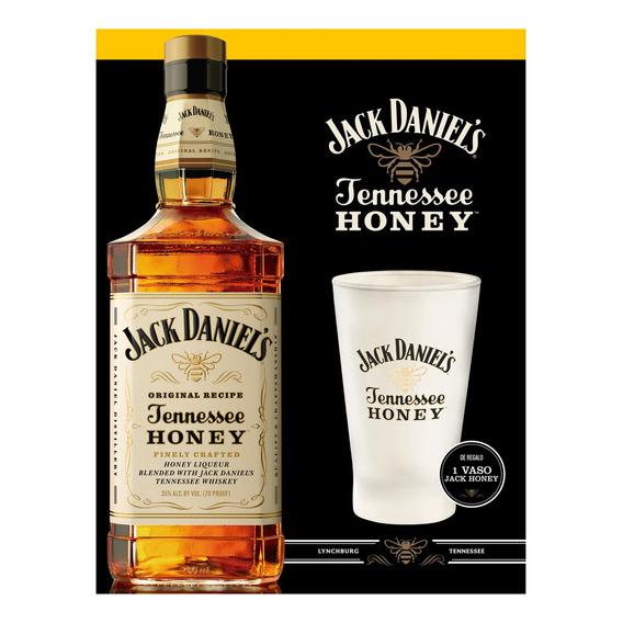 Whisky Jack Daniels Honey + 1 Vaso C/estuche