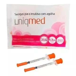 Seringa Insulina 0,3ml 6x0,25mm Uniqmed Blister Com 10un