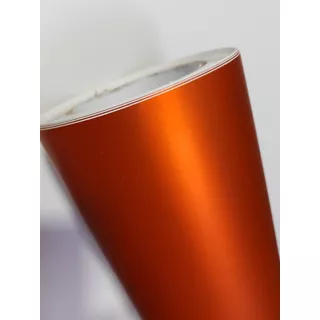 Envelopamento Laranja Cromo Fosco Cromatek Com 1m X 1,52m