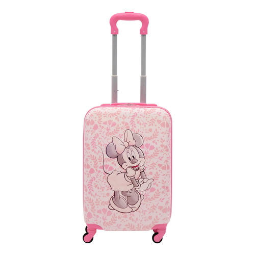 Maleta De Viaje Infantil Rodante Disney Minnie Mouse Pastels Color Rosa pálido