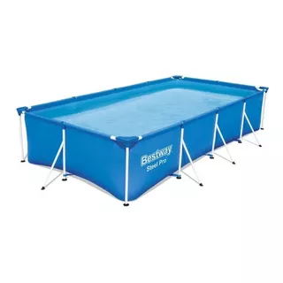 Piscina Rectangular 400 X 211 X 81cm 5700l Azul Color Celeste