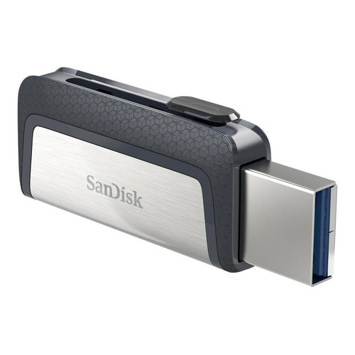 Pendrive SanDisk Ultra Dual Drive Type-C 64GB 3.1 Gen 1 negro y plateado