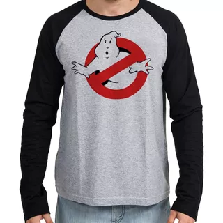 Camiseta Manga Cumprida Caça Fantasmas Ghost Busters Filme