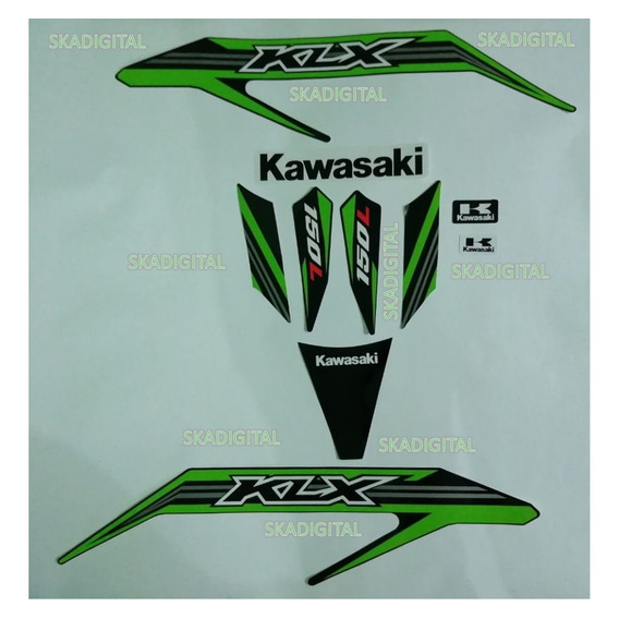 Kit Completo De Calcomanías Kawasaki  Klx