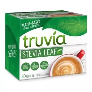 Adoçante Natural Folha De Stevia Truvia Com 80 Saches Europa