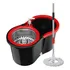 Mopa Giratoria 360 Bicolor Con Balde Centrifugador De Metal Con Tapón Y Dispensador De Jabón Alta Calidad Everest