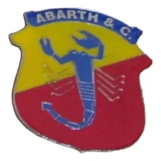 Escudo  Abarth & C.  80x70mm Metal Y Acrìlico