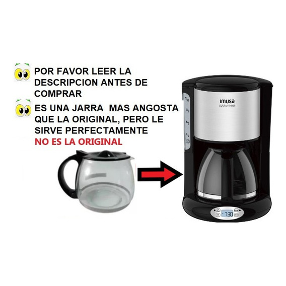 Repuesto Jarra Compatible  Cafetera Imusa  Subito Timer