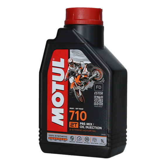 Aceite Para Moto 2 Tiempo Full Sintetico 710 Motul 1 L