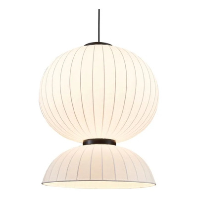 Colgante Olimpo 4 2xe27 Ø60cm Negro C/pantalla Blanca Blanco