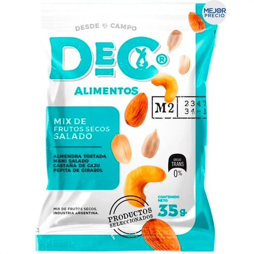 Mix de frutos secos salado Dec Alimentos 35g