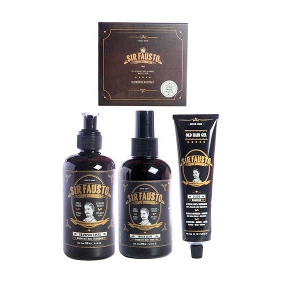 Sir Fausto Kit Anti Caspa Pelo Shampoo + Tonico + Gel 