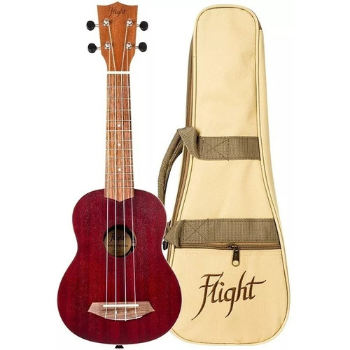 Ukulele Soprano Sapele Con Funda Nus380 Coral Color Marrón