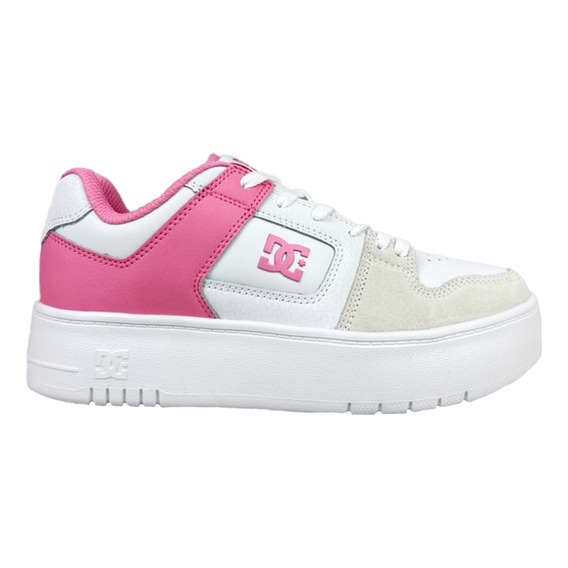 Tenis De Mujer De Plataforma Blancos Dc Shoes Manteca 4 Rosa