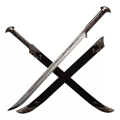 Espada Vikinga De Damasco Misteriosa 76 Cm Negra