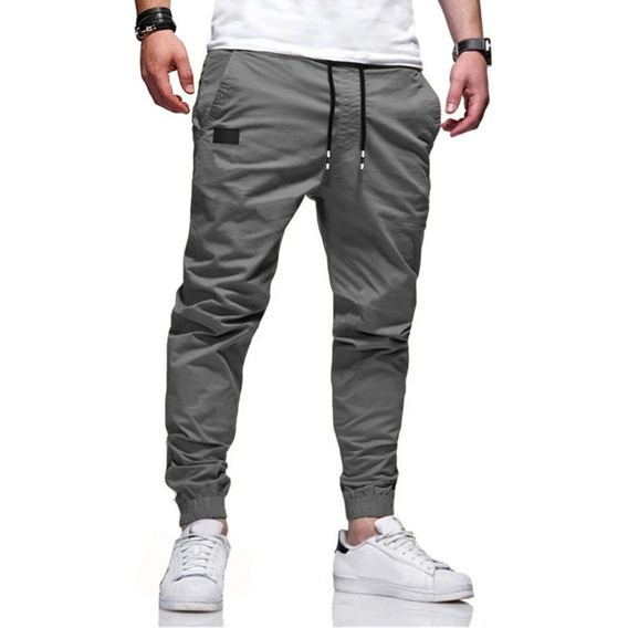 Pantalón Cargo Jogger Casual Twill Algodón Para Hombre