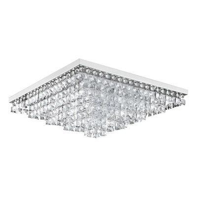 Lampara Plafon Lluvia Cristal 8 Luces Led Piazza Pal Cromo