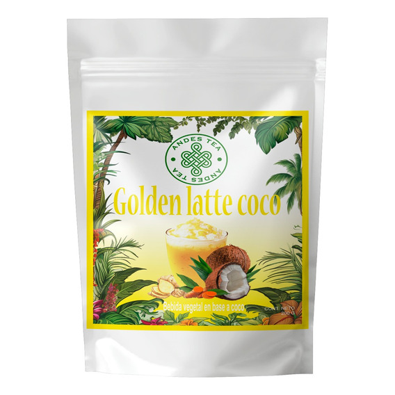 Golden Latte Coco Vegano 200gr - Golden Milk - Leche Dorada