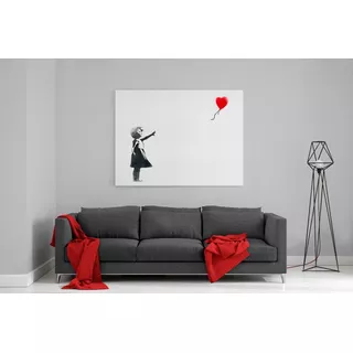 Cuadro Decorativo Art Banksy Girl With Balloon  Canvas 90x60