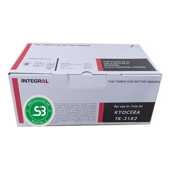 Toner Para Kyocera Tk3182 Tk-3182 Bkm3655idn P3055dn P3155d Tinta Negro