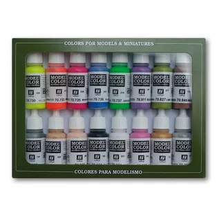 Set Pinturas Acrilicas Vallejo Model Color Wargame Special Color 16 Colores