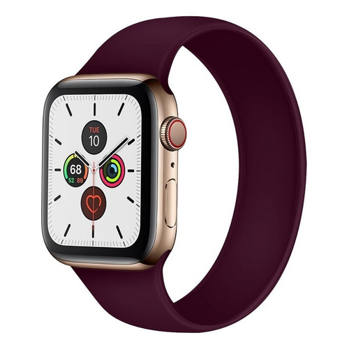 Malla Silicona Deportiva P Apple Watch 6 Se 38 40mm Elastica Color Bordó