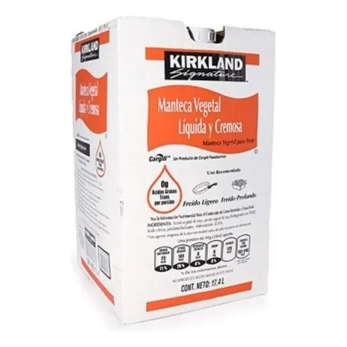 Manteca Vegetal Liquida Cremosa Kirkland Signature 17.4l