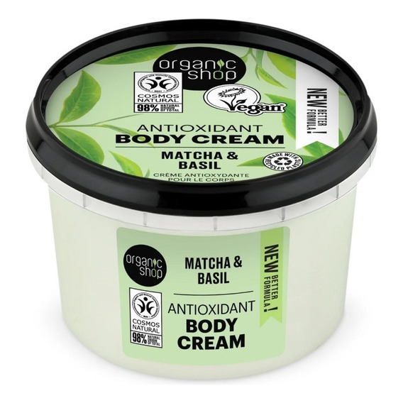 Organic Shop Crema Corporal Matcha Y Albahaca Antioxidante