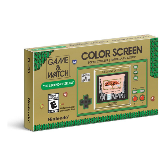 Nintendo Game & Watch The Legend of Zelda color dorado y verde