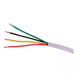 Bobina Cable De Alarma 4 Core Multifilar Wireplus 100 Metros