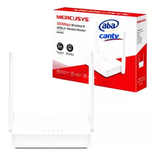 Modem+ Router Aba Adsl2 Mercusys Mw300d 300 Mbps 2.4 Ghz 
