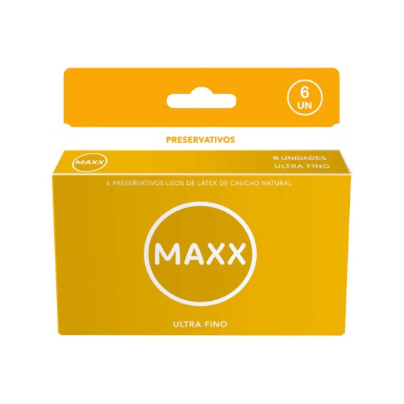 Preservativo Maxx De Látex Ultra Fino X 6 Und