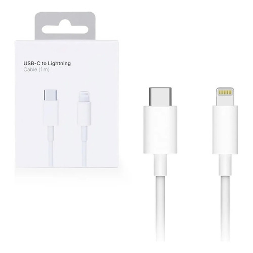 Cable Usb C Carga Rápida Para iPhone 11 12 13 14 Compatible Color Blanco