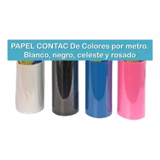 Papel Contac Colores: Rosado, Celeste, Blanco, Negro 3mtr