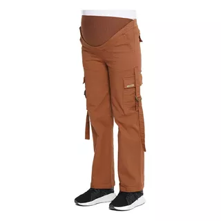 Pantalon Maternal Gabardina Elastizada Faja De Algodon 2447