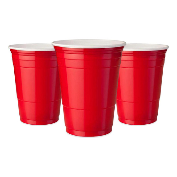 Vaso Plástico 10pcs Bicolor Grande 500cc Big Party