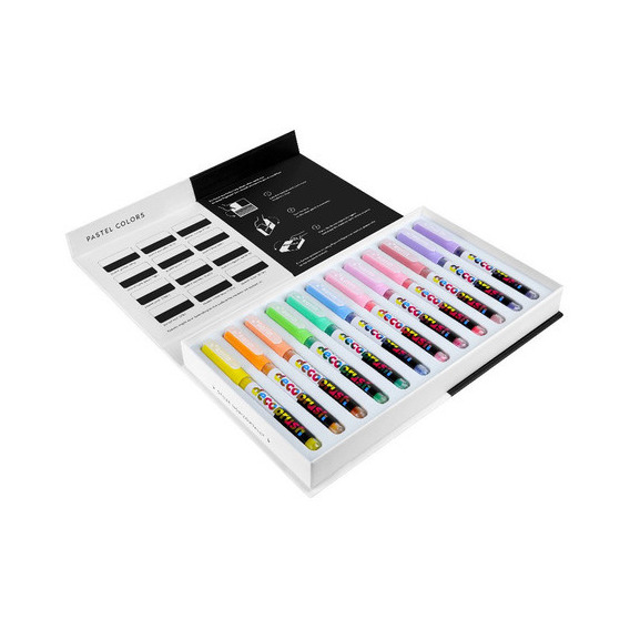 Karin Marker Pigment Decobrush Pastel Set 12p Tinta Acrilica