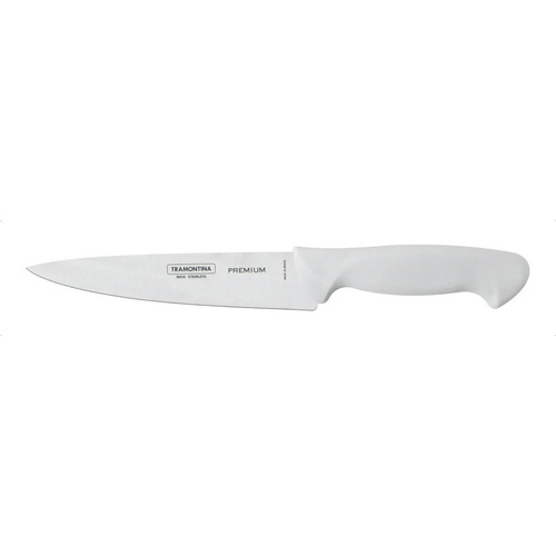 Cuchillo Cuchilla Cocina Acero Inox Premium Tramontina 15cm Color Blanco