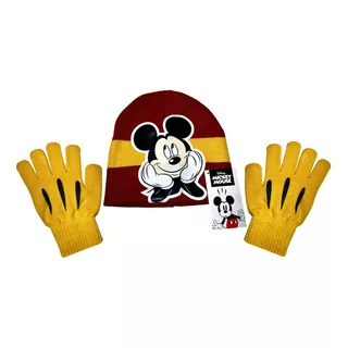 Kit Inverno Infantil Mickey Disney: Touca / Gorro + Luvas