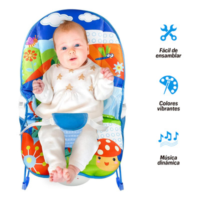 Bouncer Silla Vibradora Mecedora De Bebe Musical Con Juegos