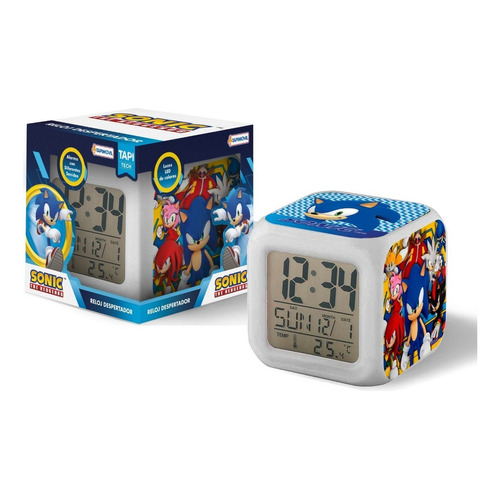 Reloj Despertador Digital Sonic The Hedgehog Color Blanco