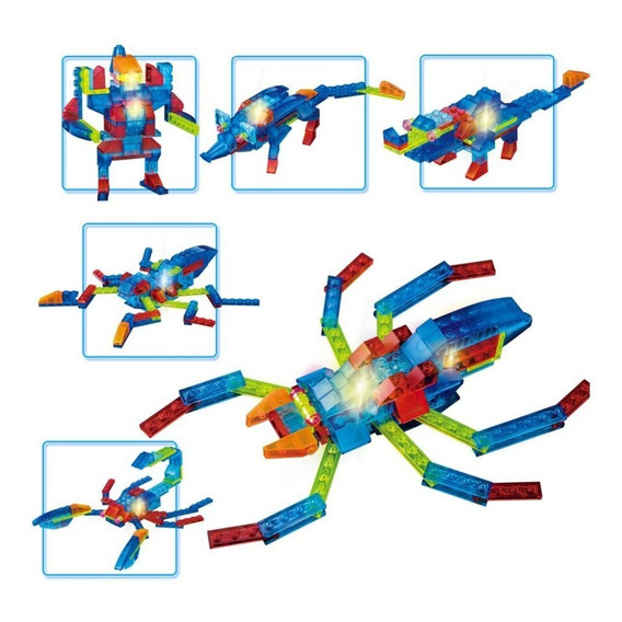 Crystaland Bloques Luminosos Ladrillos Con Luz Araña 6 En 1