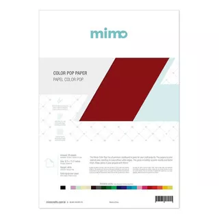 Papel Color Pop A4 180g Vermelho Carmim Mimo 25 Unidades